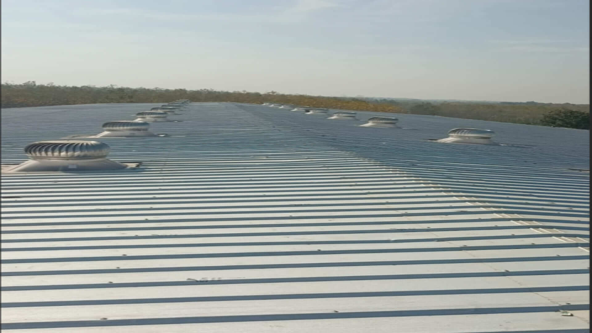 Commercial solar plant installation